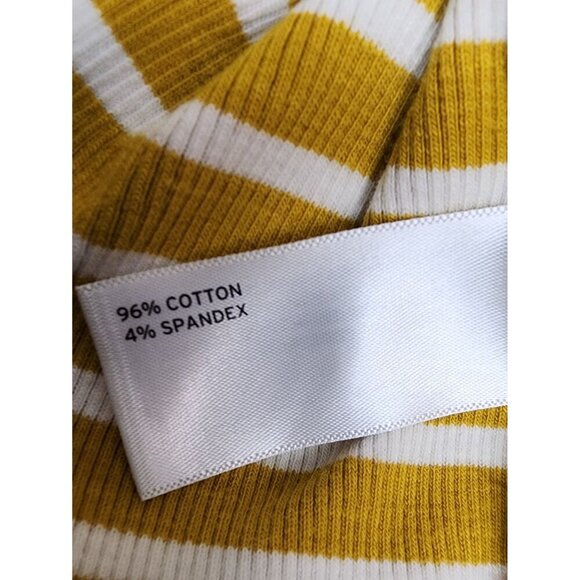 Duluth Womens Gold & White Striped Long Sleeve Henley Top - Picture 8 of 8